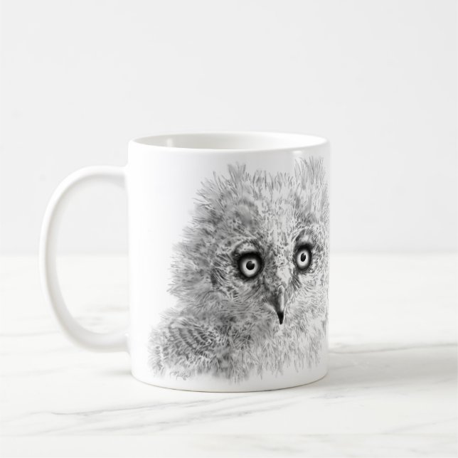 Caneca De Café Desenho de Owlet excelente Corado (Esquerda)