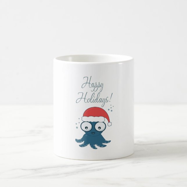 Caneca De Café desenho de polvo azul de desenho animado (Centro)