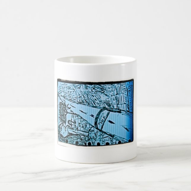 Caneca De Café desenho de ponto de fuga 2 (Centro)