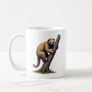 Caneca De Café Desenho de Preguiça Vintage Gráfico de Vida Selvag