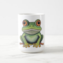 Caneca De Café Desenho de sapo com lápis de cor