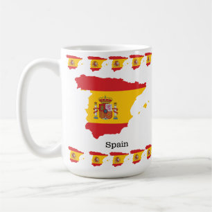 Caneca De Café Desenho de Souvenir com Bandeira da Espanha dentro