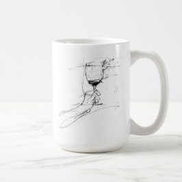 Caneca De Café Desenho de torrada de Vidro Elegante