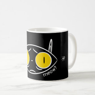 Caneca De Café Desenho de um gato feio ou de um morcego fofo
