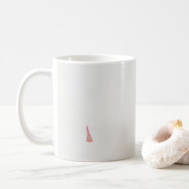 Caneca De Café desenho de uma ave com flores (Com Donut)
