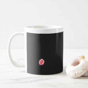 Caneca De Café desenho de uma flor vermelha sobre fundo branco