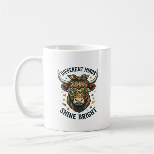 Caneca De Café Desenho de Vaca de Conscientização do Autismo Supo