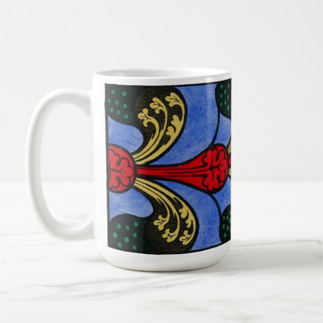 Caneca De Café Desenho de Vitral de Nave do Século XIX (Esquerda)