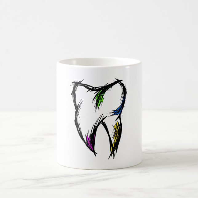 Caneca De Café Desenho Dente. Presente de cliente de prática dent (Centro)