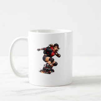 Caneca De Café Desenho Dinâmico de Esportes de Patinação Inline