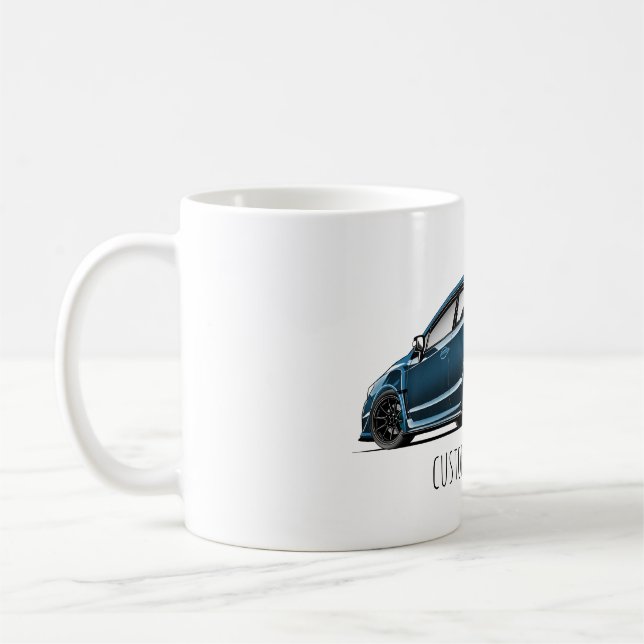 Caneca De Café desenho do ângulo traseiro do s205 (Esquerda)
