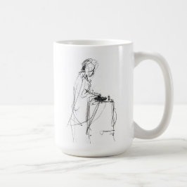Caneca De Café Desenho do Jogador DJ Elegante abstrato