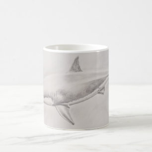 Caneca De Café Desenho do Tubarão Branco do excelente