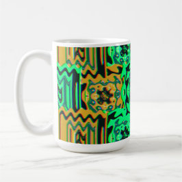 Caneca De Café Desenho Geométrico Bauhaus Colorido