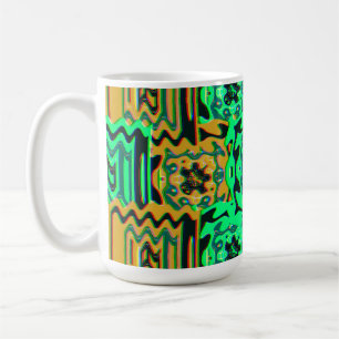 Caneca De Café Desenho Geométrico Bauhaus Colorido