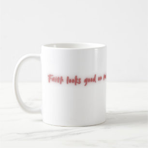 Caneca De Café Desenho Inspirador de Fé Parece Bem em Mim