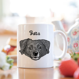 Caneca De Café Desenho Mão Personalizado do Cachorro Markiesje