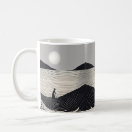 Caneca De Café Desenho minimalista simples de uma pessoa e de um
