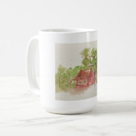 Caneca De Café Desenho original em aquarela