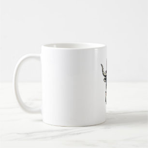Caneca De Café Desenho Patriótico de Touro Gravura Vintage Americ