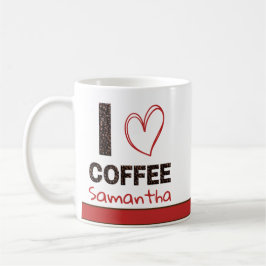 Caneca De Café Desenho Personalizado de Nome para Amantes de Café