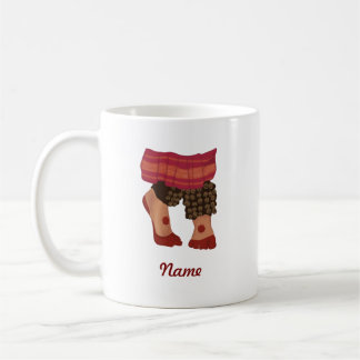 Caneca De Café Desenho personalizado dos pés de dançarinos de Bha