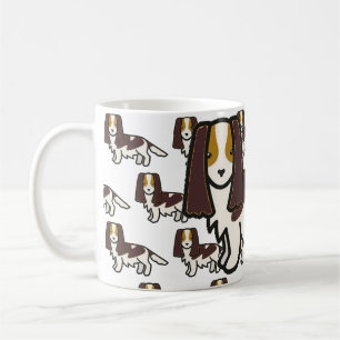 Caneca De Café Desenho Triplo do Fígado do Springer Spaniel Inglê