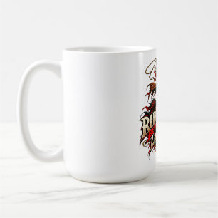 Caneca De Café Desenho Western Cowboy Esqueleto Cavalgar Além dos