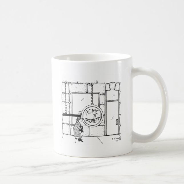 Caneca De Café Desenhos animados 3070 da optometria (Direita)