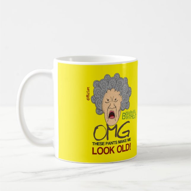 Caneca De Café Desenhos animados amarelos mal-humorados do (Esquerda)