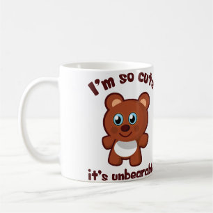 Caneca De Café Desenhos animados bonitos do urso - eu sou tão
