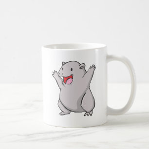Caneca De Café Desenhos animados comuns felizes de Wombat
