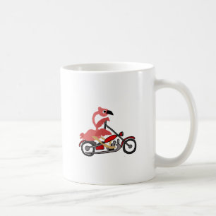 Caneca De Café Desenhos animados cor-de-rosa legal da motocicleta