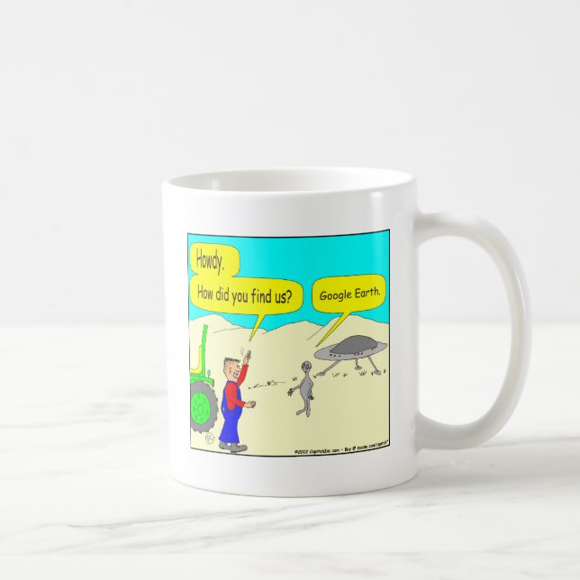 Caneca De Café Desenhos animados de 280 Google Earth na cor (Direita)