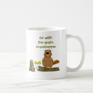 Caneca De Café Desenhos animados de giro de madeira engraçados d