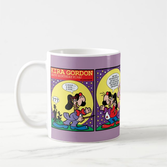 Caneca De Café Desenhos animados do aniversário (Esquerda)