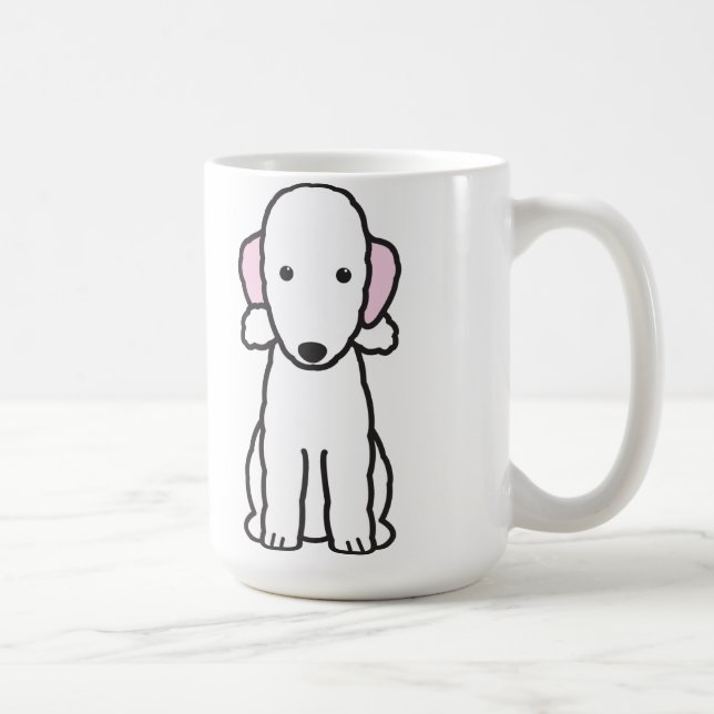 Caneca De Café Desenhos animados do cão de Bedlington Terrier (Direita)