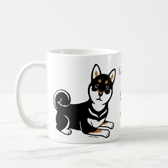Caneca De Café Desenhos animados do cão de Kuro Shiba Inu (Esquerda)