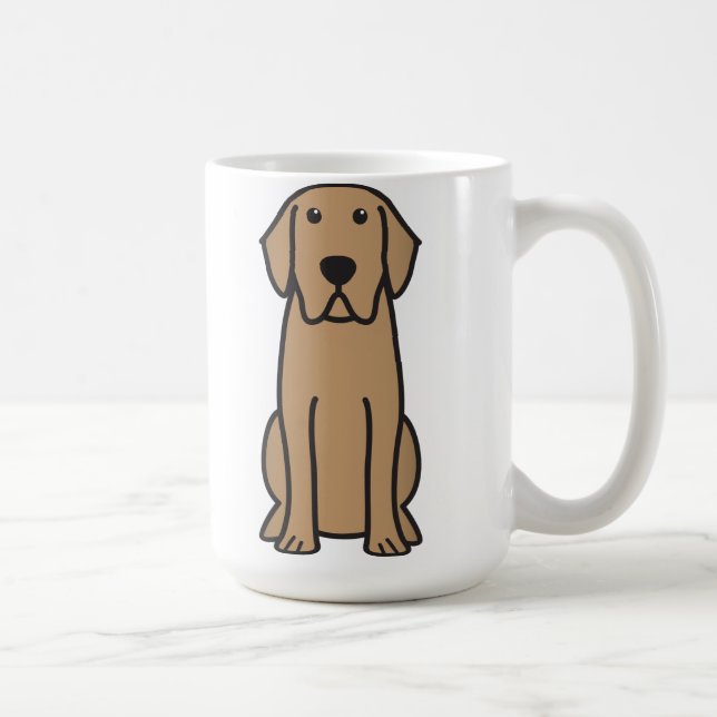 Caneca De Café Desenhos animados do cão de labrador retriever (Direita)
