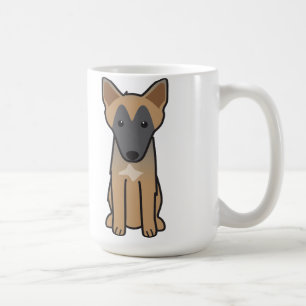 Caneca De Café Desenhos animados do cão de Malinois do belga