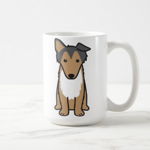 Caneca De Café Desenhos animados do cão do Collie