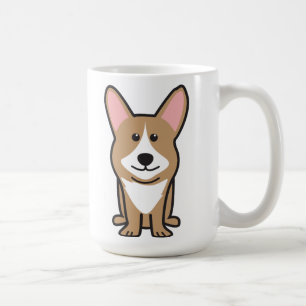 Caneca De Café Desenhos animados do cão do Corgi de Galês do