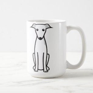 Caneca De Café Desenhos animados do cão do galgo italiano