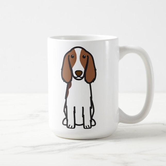 Caneca De Café Desenhos animados do cão do Spaniel de galês (Direita)