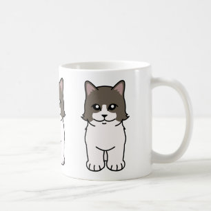 Caneca De Café Desenhos animados do gato de Munchkin