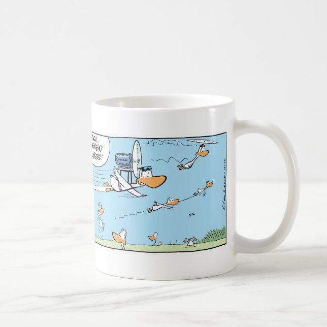 Caneca De Café Desenhos animados do humor da aviação (Direita)