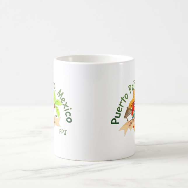 Caneca De Café Desenhos animados do papagaio de México (Centro)