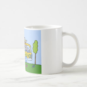 Caneca De Café Desenhos animados dos cavaleiros de auto escolar
