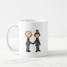 Caneca De Café Desenhos animados engraçados do casamento gay dos