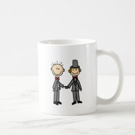 Caneca De Café Desenhos animados engraçados do casamento gay dos